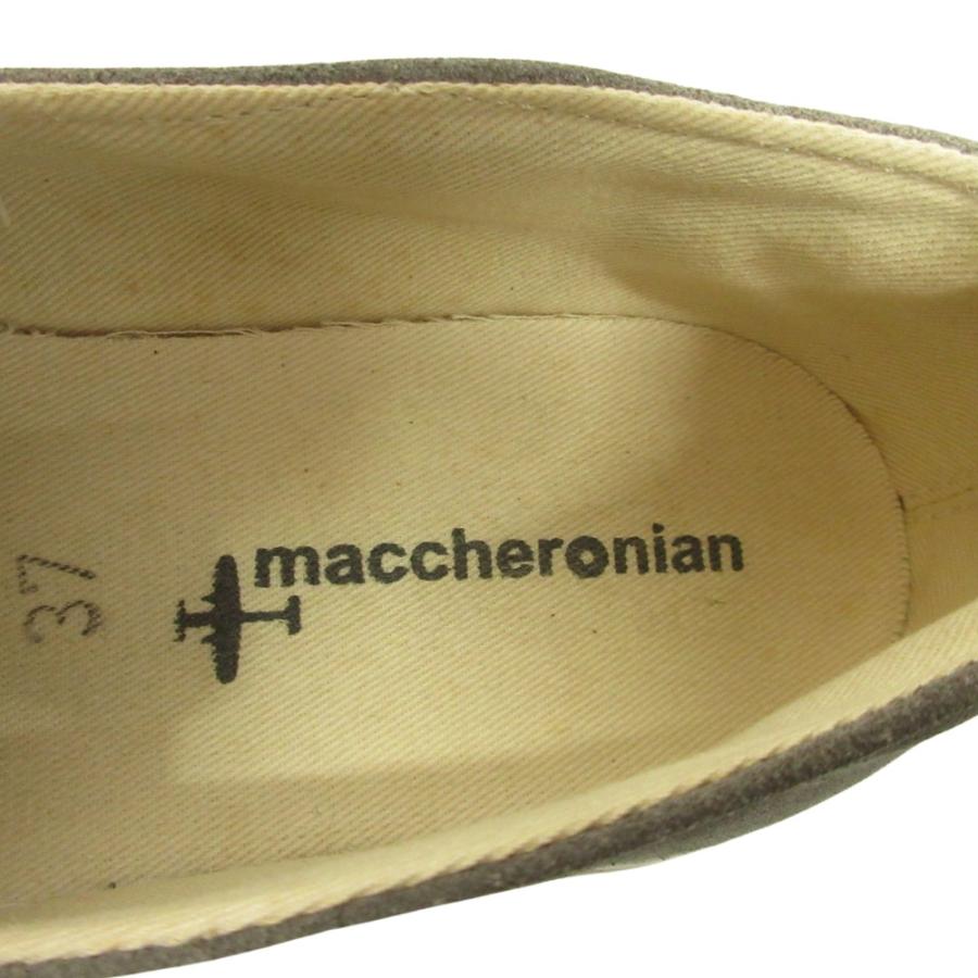 良品 maccheronian マカロニアン レザー スリッポン シューズ 靴 スニーカー スエード 37 24cm〜24.5cm グレー レディース 古着 中古 | maccheronian | 06