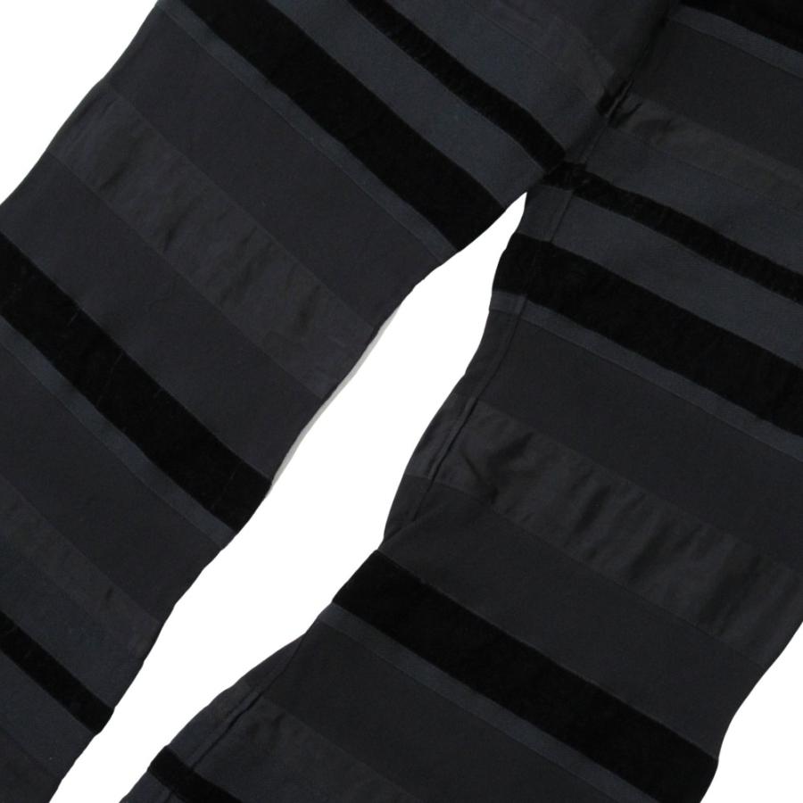 美品 JUNYA WATANABE ジュンヤワタナベ ギャルソン ベロア パッチワーク ワイド フレア パンツ 黒 ブラック レディース 古着 中古 | JUNYA WATANABE | 03