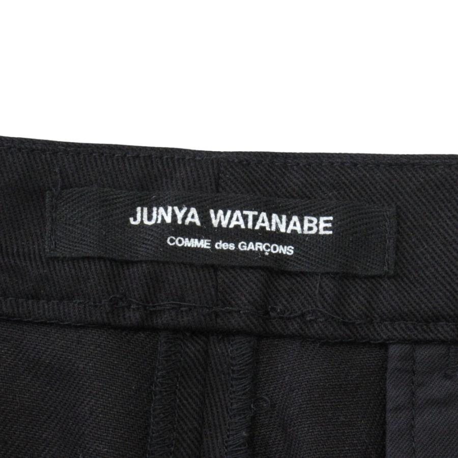 美品 JUNYA WATANABE ジュンヤワタナベ ギャルソン ベロア パッチワーク ワイド フレア パンツ 黒 ブラック レディース 古着 中古 | JUNYA WATANABE | 04