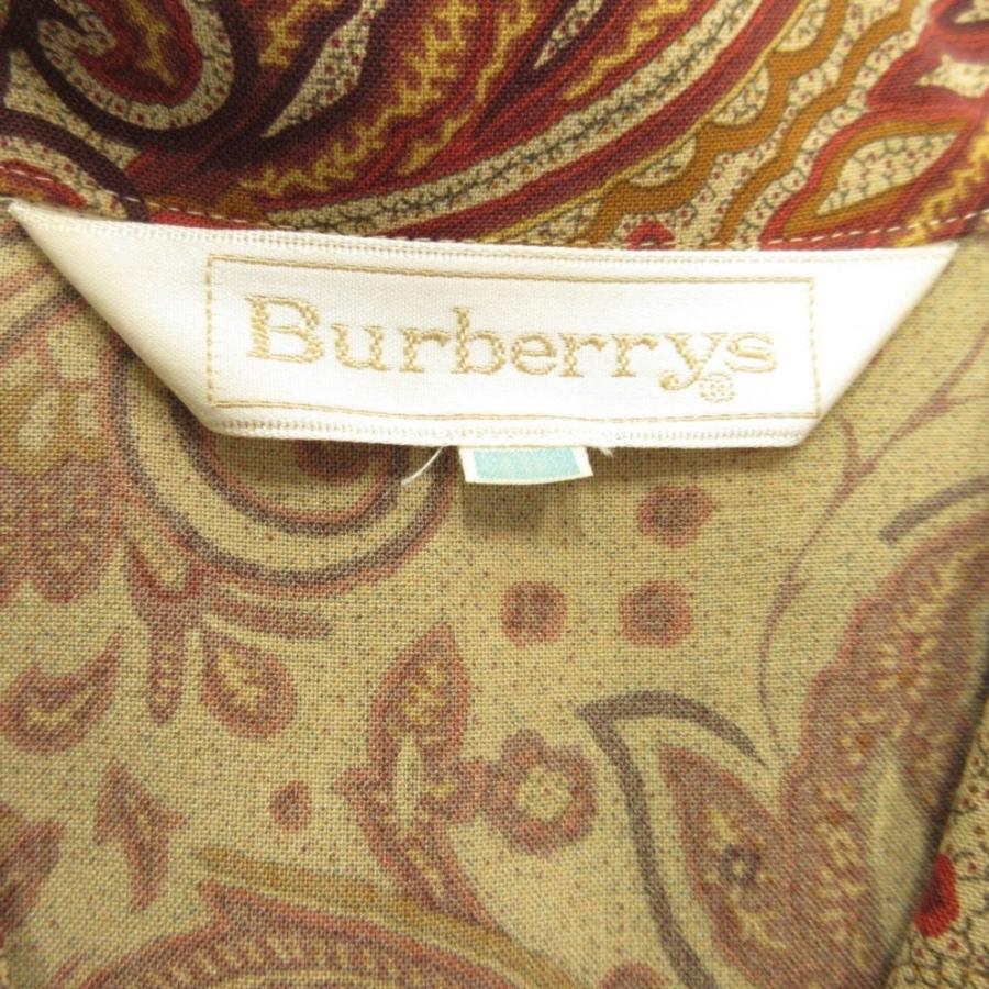新品同様 Burberrys バーバリーズ 90's 金ボタン ペイズリー オープンカラー シャツ ブラウス カットソー ヴィンテージ 13BR ブラウン レディース 古着 中古 |  | 06