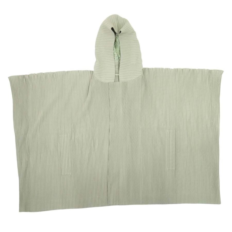 新品同様 22aw HOMME PLISSE ISSEY MIYAKE オムプリッセ イッセイミヤケ プリーツ フーデッド マント パーカー 羽織 3 グリーン HP23JL126 メンズ 古着 中古 USED HOMME PLISSE ISSEY MIYAKE 新品同様 22aw オムプリッセ イッセイ