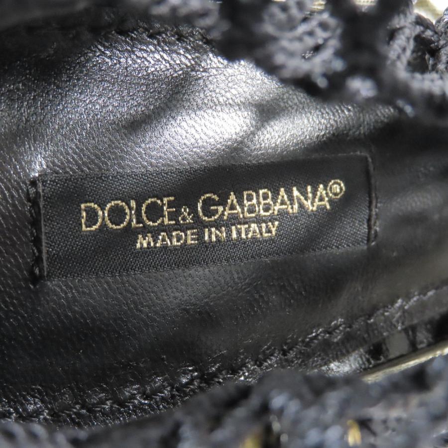 未使用 DOLCE&GABBANA ドルチェアンドガッバーナ メッシュ パンプス ハイヒール エナメル ショートブーツ シューズ 37 黒 レディース 古着 中古 | DOLCE&GABBANA | 04