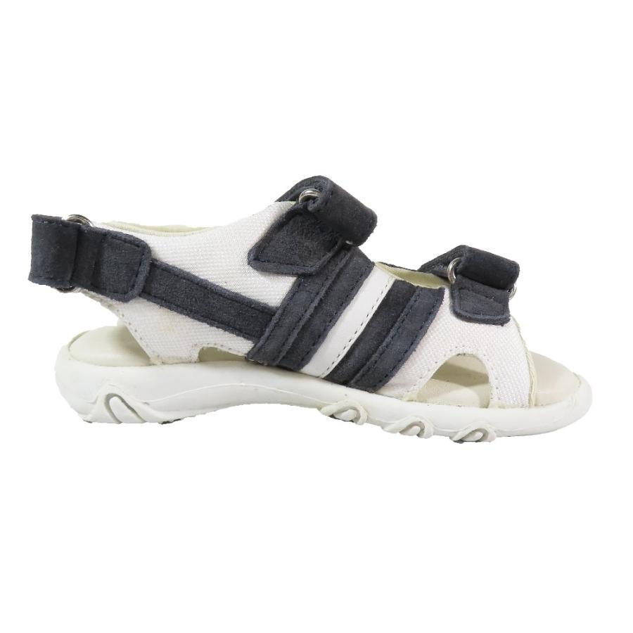 美品 DOLCE\u0026GABBANA ドルチェアンドガッバーナ キッズ 子供靴 スポーツサンダル ロゴ スエード 靴 シューズ 紺シルバー26 キッズ 古着 中古の画像
