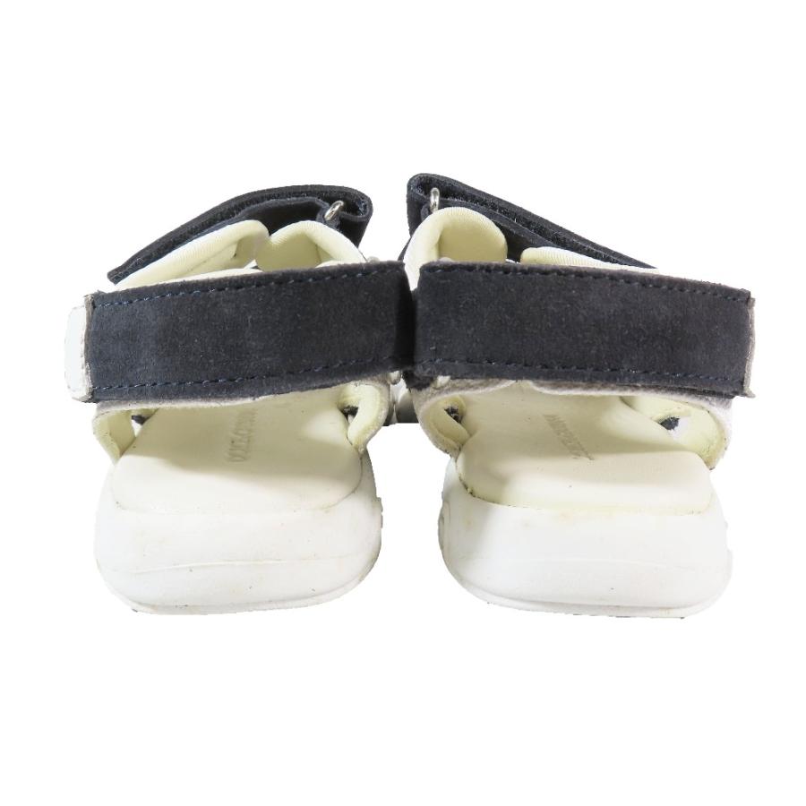 美品 DOLCE\u0026GABBANA ドルチェアンドガッバーナ キッズ 子供靴 スポーツサンダル ロゴ スエード 靴 シューズ 紺シルバー26 キッズ 古着 中古の画像