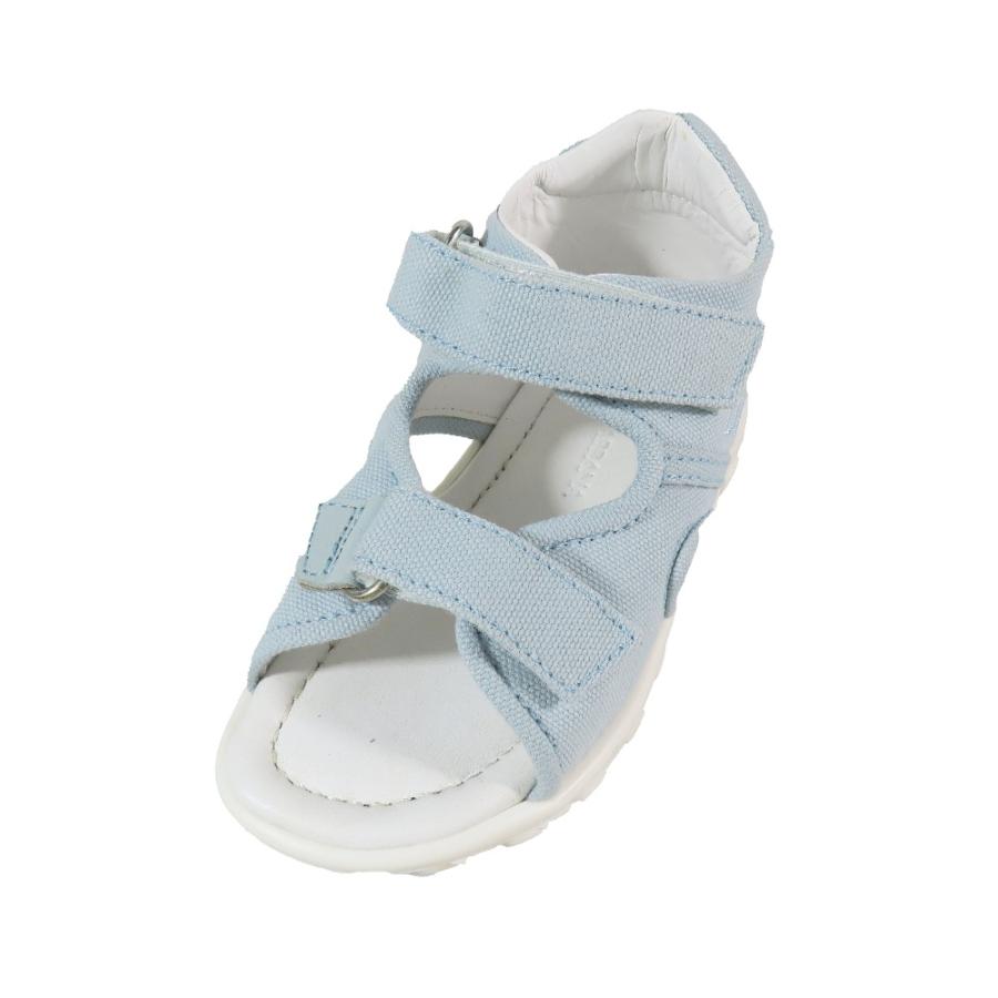 未使用 DOLCE\u0026GABBANA ドルチェアンドガッバーナ キッズ 子供靴 スポーツサンダル DGロゴ キャンバス シューズ 青系 26 キッズ 古着 中古の画像