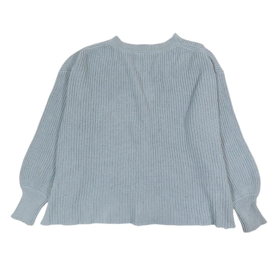 美品 URBAN RESEARCH アーバンリサーチ 長袖 リブ ニット ワイド カーディガン Vネック アウター F 青 ブルー レディース 古着 中古 | URBAN RESEARCH | 02
