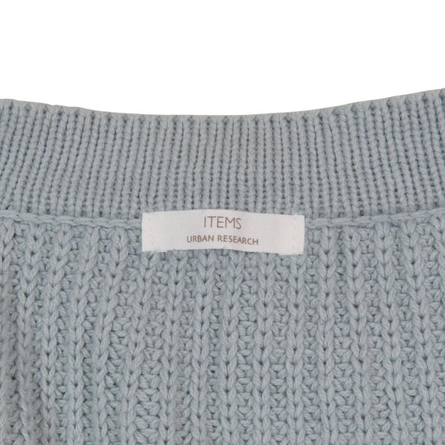 美品 URBAN RESEARCH アーバンリサーチ 長袖 リブ ニット ワイド カーディガン Vネック アウター F 青 ブルー レディース 古着 中古 | URBAN RESEARCH | 04