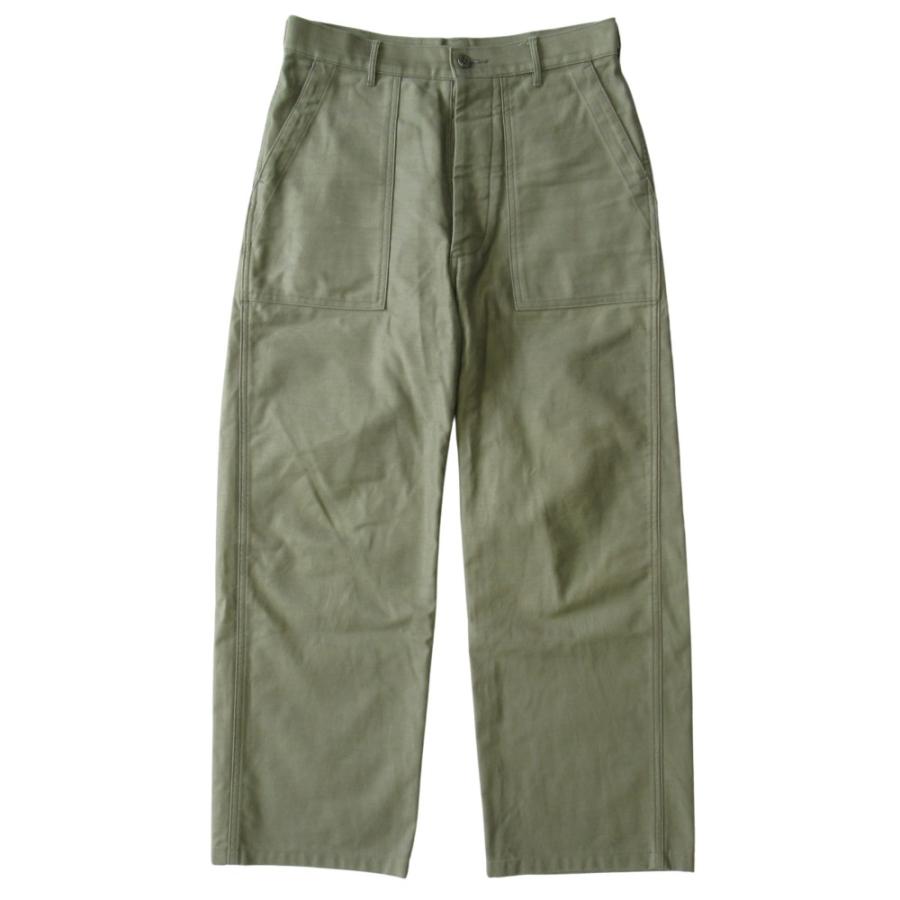 美品 22AW HYKE ハイク バックサテン ベイカー パンツ ミリタリー サイズ5 XXL オリーブ メンズ レディース 古着 中古 | HYKE