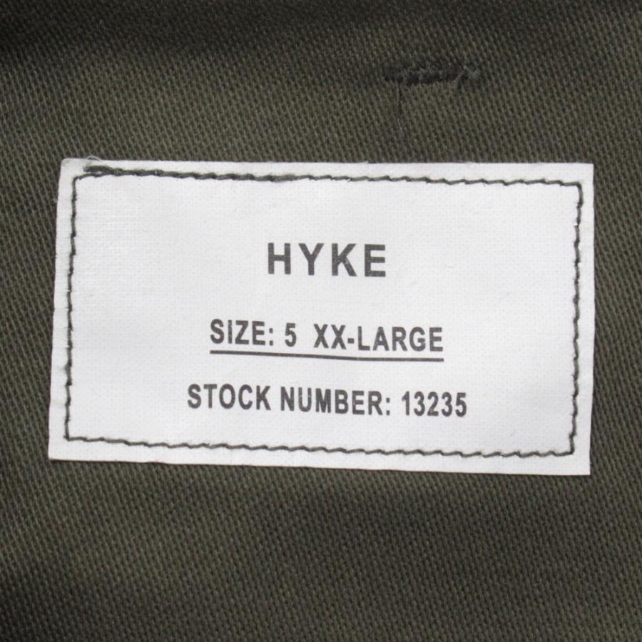美品 22AW HYKE ハイク バックサテン ベイカー パンツ ミリタリー サイズ5 XXL オリーブ メンズ レディース 古着 中古 | HYKE | 06