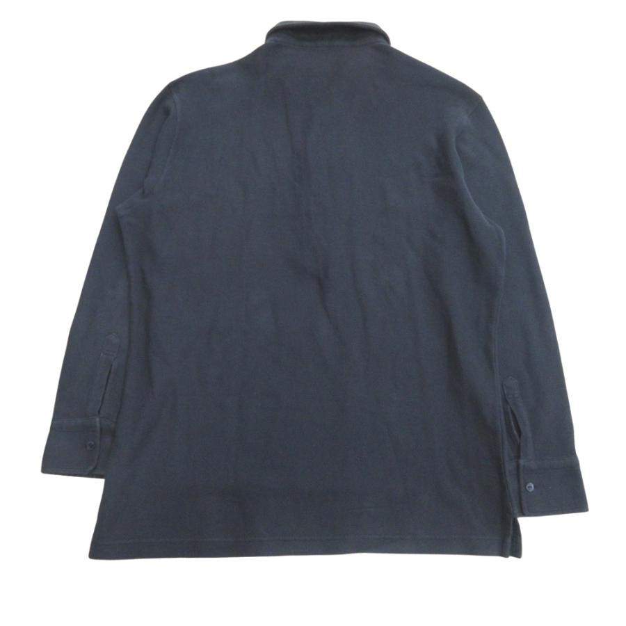 Loro Piana ロロピアーナ ロング ポロシャツ カットソー 長袖 無地 L ネイビー メンズ 古着 中古 | Loro Piana | 01