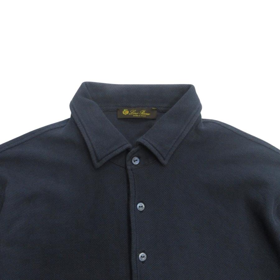 Loro Piana ロロピアーナ ロング ポロシャツ カットソー 長袖 無地 L ネイビー メンズ 古着 中古 | Loro Piana | 02