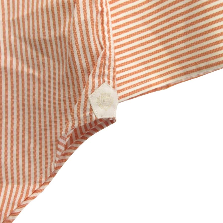 新品同様 Loro Piana ロロピアーナ ボタンダウン ドレス ワイシャツ カットソー ストライプ ビオジネス フォーアマル 17/43 オレンジ メンズ 古着 中古 | Loro Piana | 03