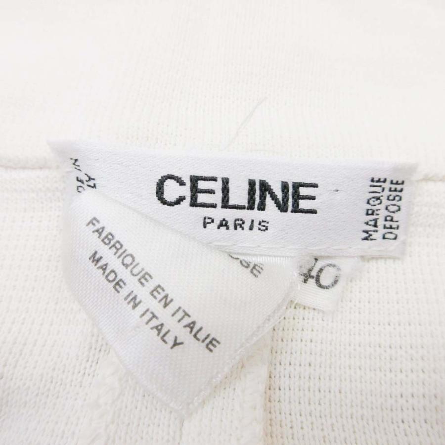 良品 vintage CELINE オールド セリーヌ ホースビットボタン ニットジャケット ブルゾン 金ボタン ヴィンテージ 40 オフホワイト レディース 古着 中古 | CELINE | 05