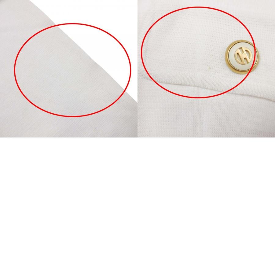 良品 vintage CELINE オールド セリーヌ ホースビットボタン ニットジャケット ブルゾン 金ボタン ヴィンテージ 40 オフホワイト レディース 古着 中古 | CELINE | 09