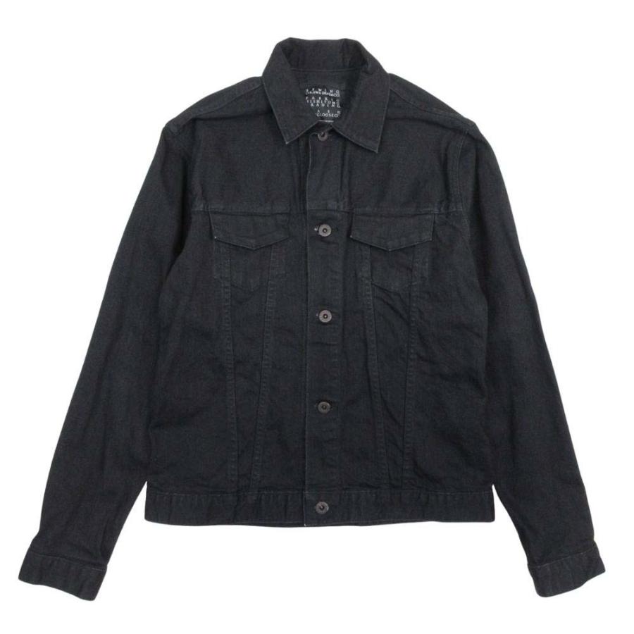 美品 KURO SEWING OIKAWA DENIM クロ オイカワデニム 3rd デニムジャケット Gジャン ジージャン カバーオール ブルゾン 0 黒 ブラック メンズ 古着 中古 | KURO