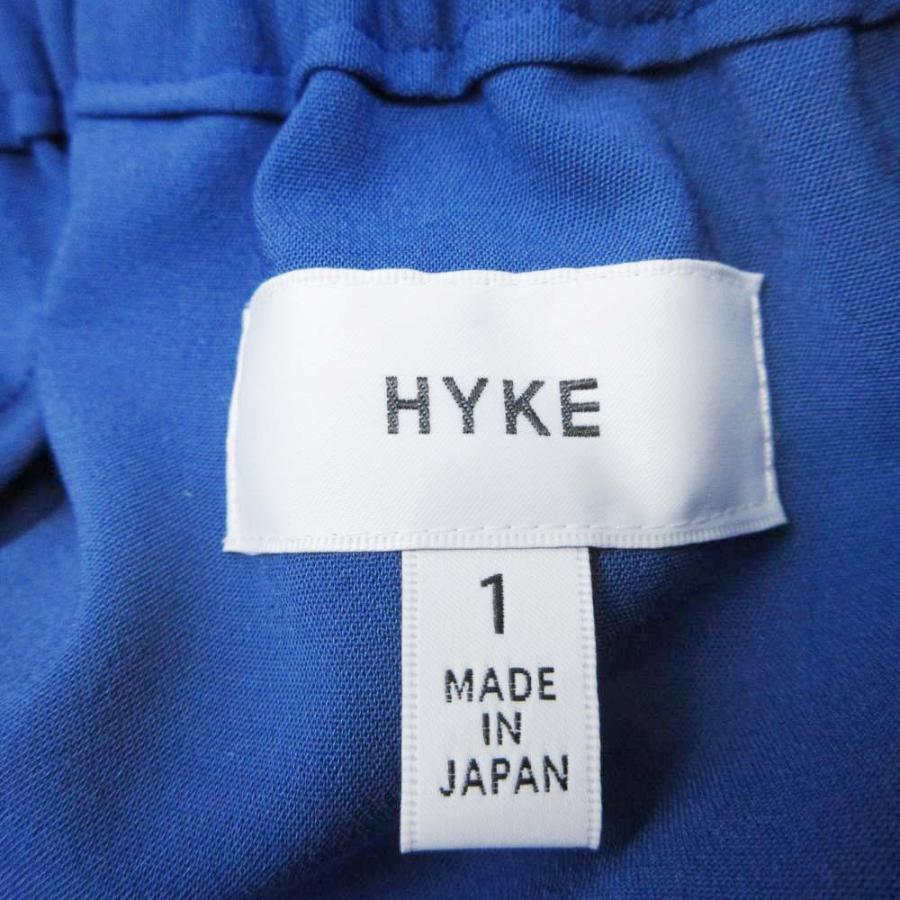 美品 20aw HYKE ハイク STRETCH WIDE LEG PANTS ストレッチ ワイド パンツ スラックス ボトムス ゴムウエスト 1 青 ブルー レディース 古着 中古 | HYKE | 05