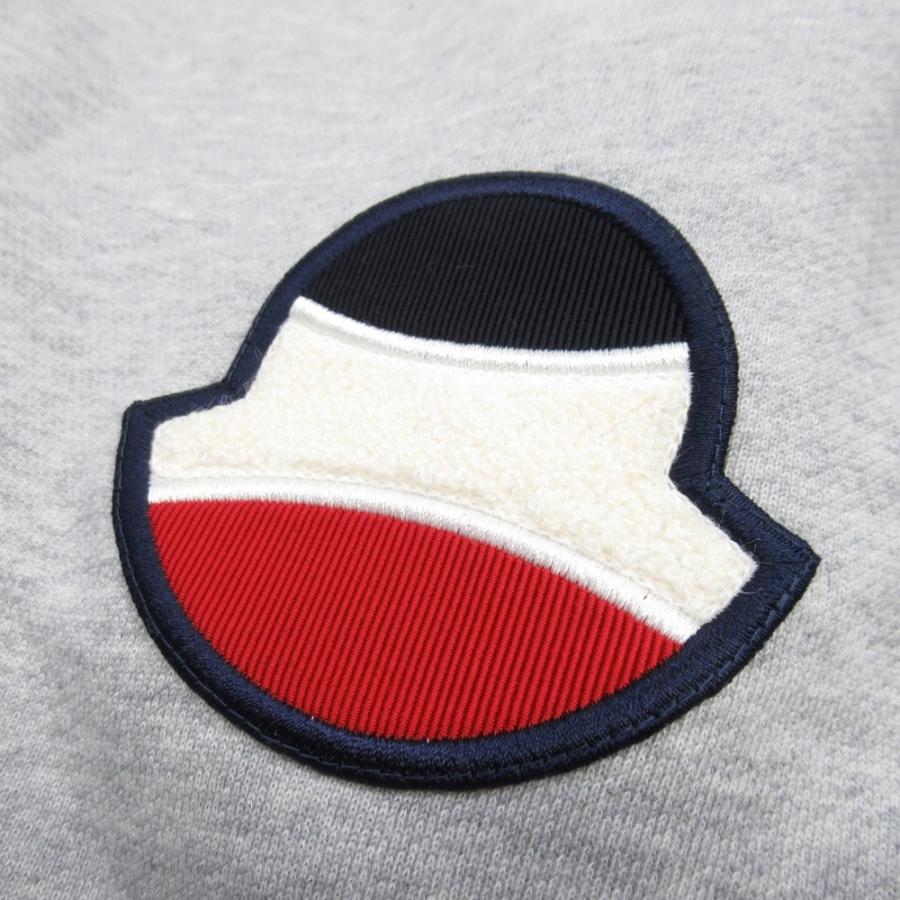 美品 20ss MONCLER モンクレール ロゴワッペン スウェットシャツ 裏毛 トレーナー クルーネック トップス カットソー M 杢グレー メンズ 古着 中古 | MONCLER | 02