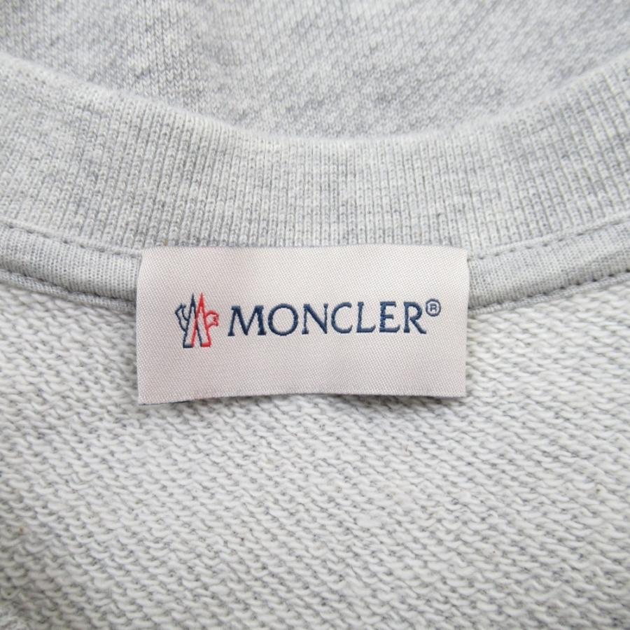 美品 20ss MONCLER モンクレール ロゴワッペン スウェットシャツ 裏毛 トレーナー クルーネック トップス カットソー M 杢グレー メンズ 古着 中古 | MONCLER | 06