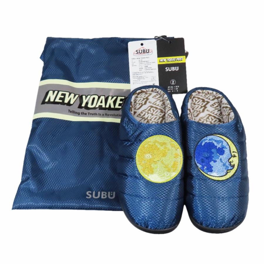 未使用 SUBU スブ × NEW YOAKE POST ニューヨアケポスト MOONS MIDNIGHT サンダル スリッパ ルームシューズ 2 ブルー メンズ 古着 中古 | SUBU | 07