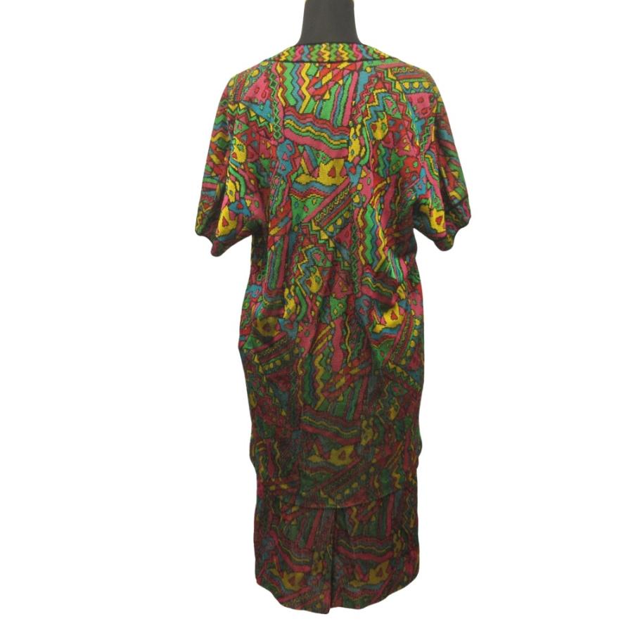 良品 MISSONI ミッソーニ 90's ニット セットアップ カットソー シャツ スカート 総柄 ヴィンテージ 42 マルチカラー レディース 古着 中古 | MISSONI | 01