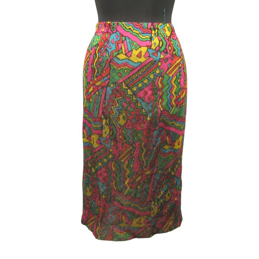 良品 MISSONI ミッソーニ 90's ニット セットアップ カットソー シャツ スカート 総柄 ヴィンテージ 42 マルチカラー レディース 古着 中古 | MISSONI | 03