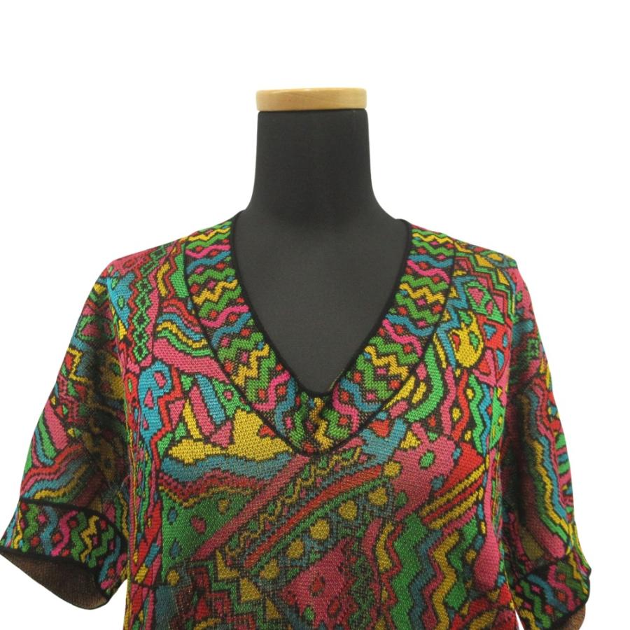 良品 MISSONI ミッソーニ 90's ニット セットアップ カットソー シャツ スカート 総柄 ヴィンテージ 42 マルチカラー レディース 古着 中古 | MISSONI | 06