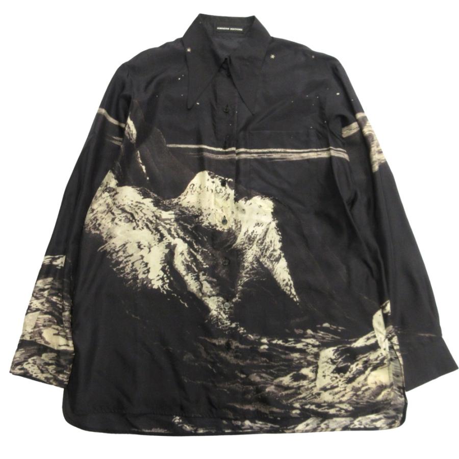 美品 KWAIDAN EDITIONS カイダン エディションズ シルク シャツ ブラウス カットソー シアー 38 黒 ブラック レディース 古着 中古 | KWAIDAN EDITIONS