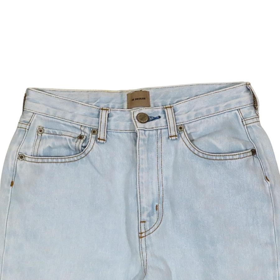 美品 THE SHISHIKUI シシクイ コットン デニム パンツ Gパン レザー ワッペン ロゴ 刻印 ボタン ボトムス 25 青 インディゴブルー レディース 古着 中古 |  | 02