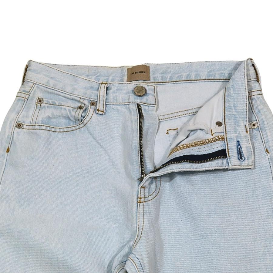 美品 THE SHISHIKUI シシクイ コットン デニム パンツ Gパン レザー ワッペン ロゴ 刻印 ボタン ボトムス 25 青 インディゴブルー レディース 古着 中古 |  | 05