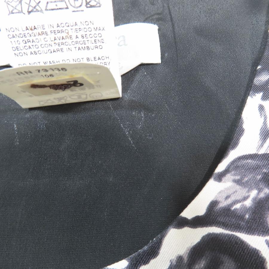 Max Mara マックスマーラ ワンピース ドレス ノースリーブ 膝丈 総柄 シルク100% ホワイト ブラック 38 レディース 古着 中古 | Max Mara | 06