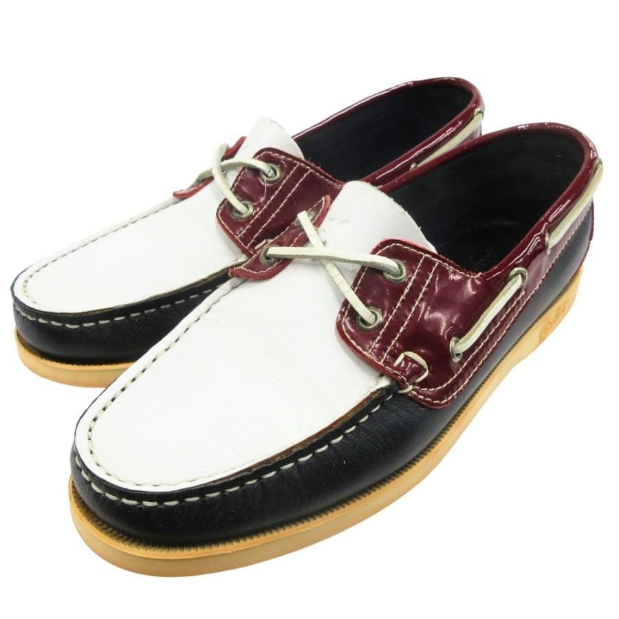 良品 Paraboot パラブーツ ビームス 別注 BARTH バース デッキ シューズ ローファー 靴 レザー トリコロール サイズ6.5 25cm メンズ 古着 中古 | Paraboot | 03