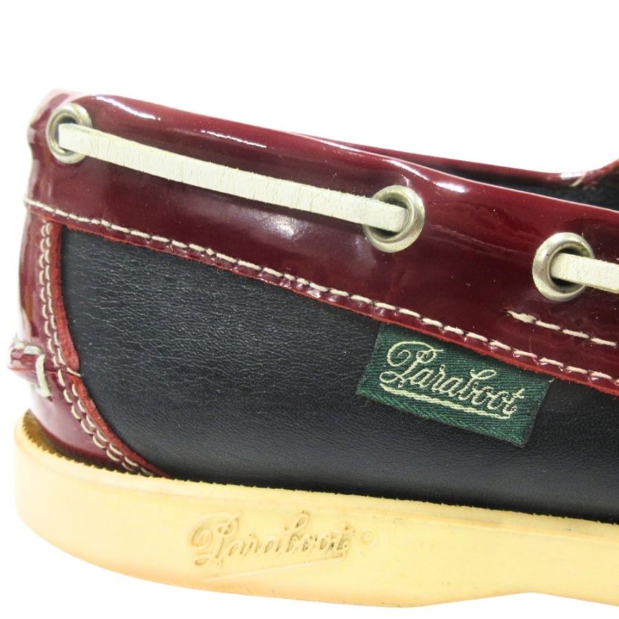 良品 Paraboot パラブーツ ビームス 別注 BARTH バース デッキ シューズ ローファー 靴 レザー トリコロール サイズ6.5 25cm メンズ 古着 中古 | Paraboot | 07