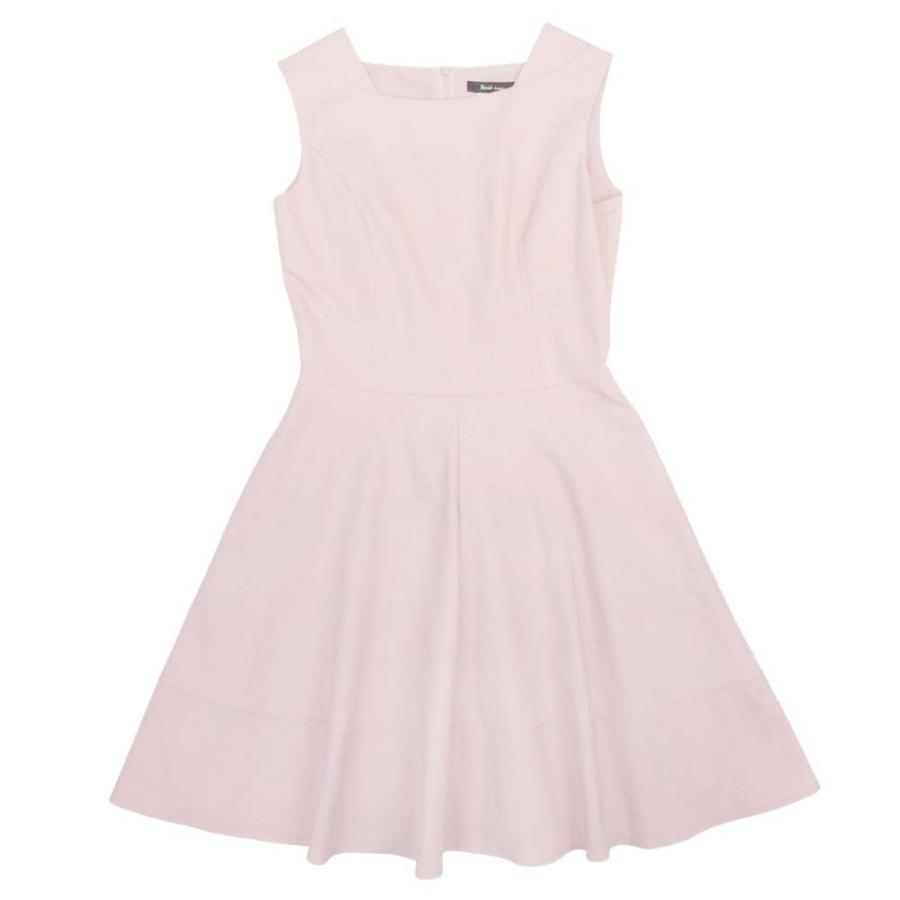 美品 17ss Rene ルネ Audrey Dress オードリー ドレス ワンピース ノースリーブ フレア 膝丈 ハーフ 36 ピンク レディース 古着 中古 | Rene