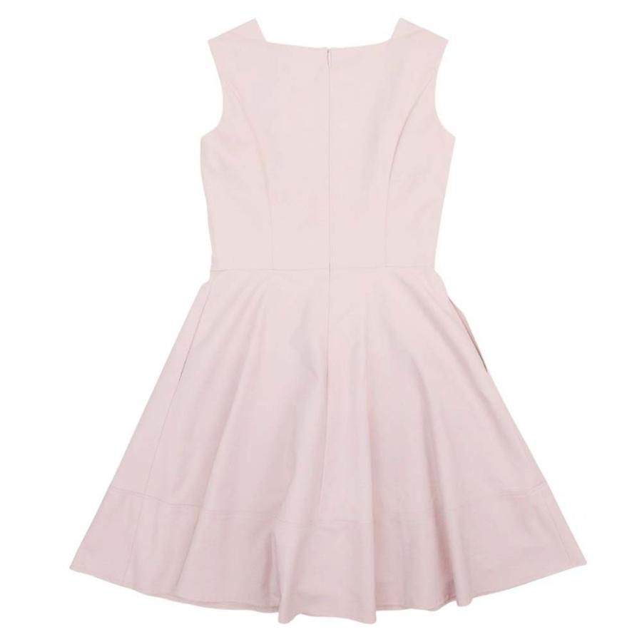 美品 17ss Rene ルネ Audrey Dress オードリー ドレス ワンピース ノースリーブ フレア 膝丈 ハーフ 36 ピンク レディース 古着 中古 | Rene | 01