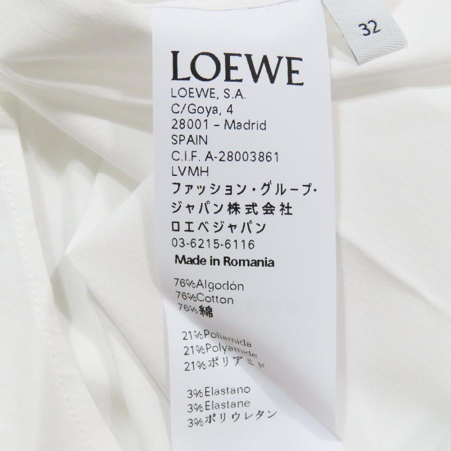 未使用 LOEWE ロエベ ドレスシャツ ブラウス フライフロント 長袖 カットソー 32 無地 ホワイト 17180042108 レディース 古着 中古 | LOEWE | 04