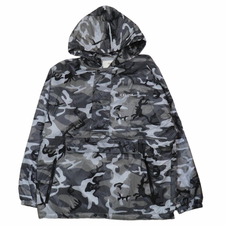 未使用 22AW CELINE セリーヌ エディ期 カモフラ プルオーバー ナイロンジャケット ウィンドブレーカー 44 グレー 2W732153Q メンズ 古着 中古 | CELINE