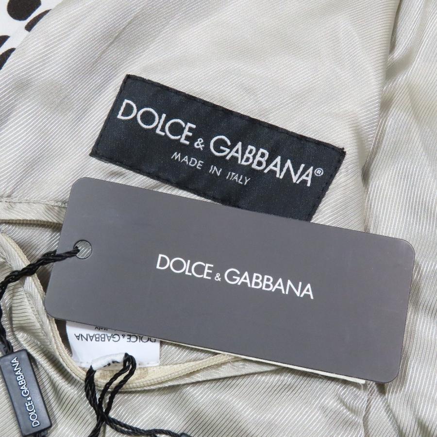未使用 DOLCE&GABBANA ドルチェアンドガッバーナ ドット ブルゾン ジャケット ジップアップ 52 オフホワイト ブラウン メンズ 古着 中古 | DOLCE&GABBANA | 05