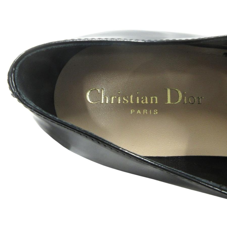 未使用 Christian Dior クリスチャンディオール ドレス ダービー シューズ 靴 ビジネス パーティ -サイズ38 23cm 黒 ブラック レディース 古着 中古_5