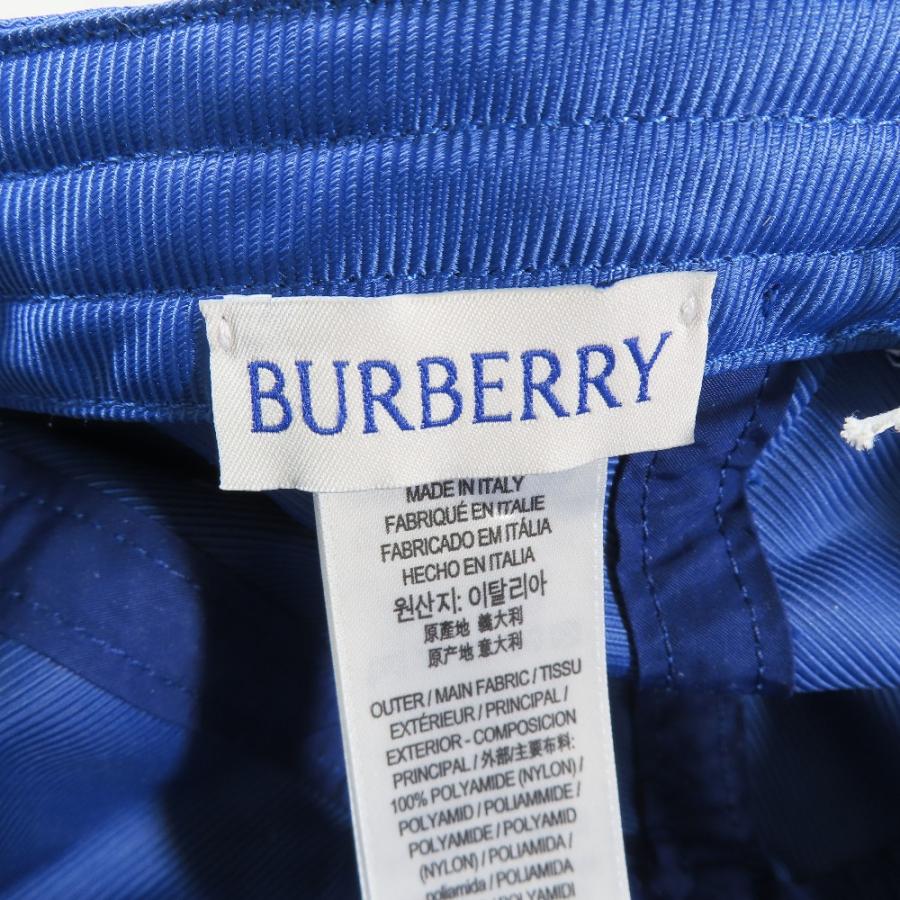 未使用 BURBERRY バーバリー ダニエル・リー ナイロン ベースボール キャップ 帽子 ロゴ 刺繍 8077024 ブルー L メンズ レディース 古着 中古 | BURBERRY | 08
