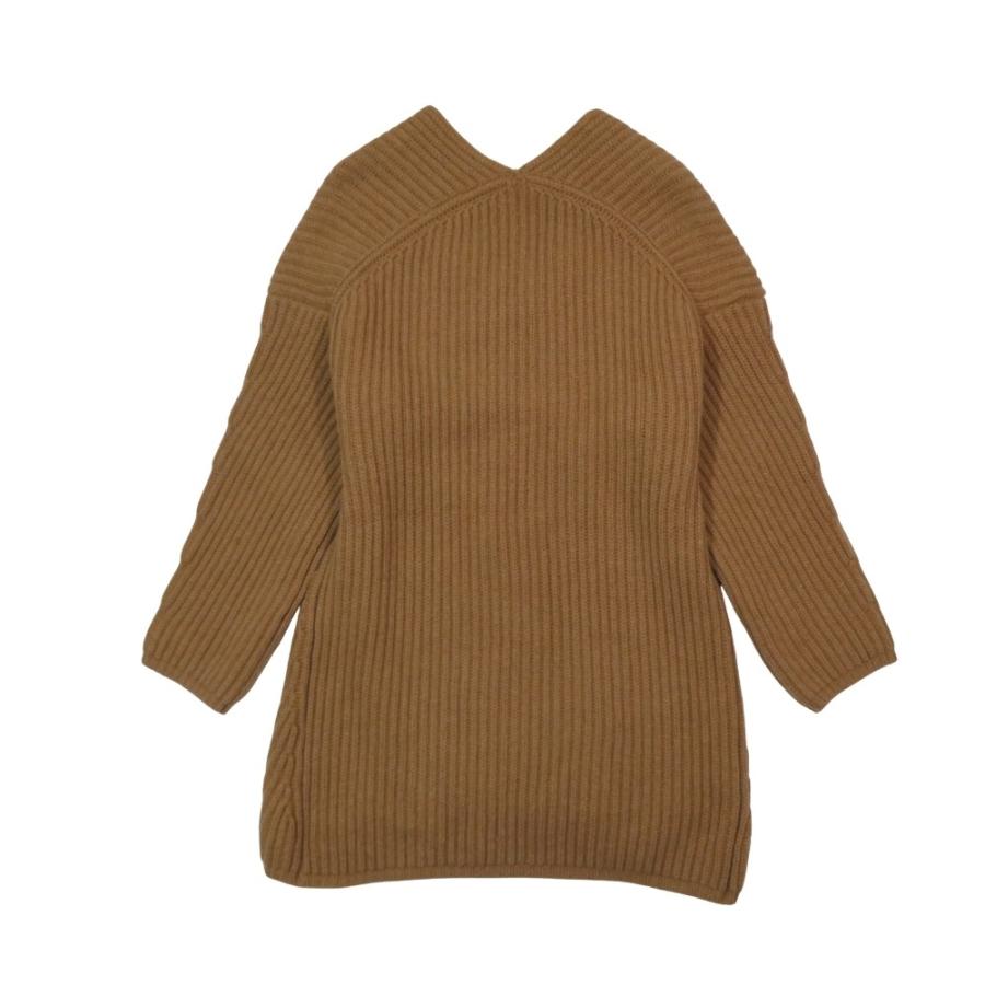 美品 Acne Studios アクネストゥディオズ ウール DEKA リブ ニット ワンピース オーバルネック ミニ丈 プルオーバー XS 茶 レディース 古着 中古 | Acne Studios | 01