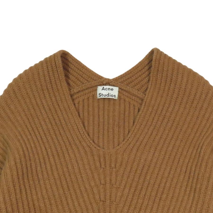 美品 Acne Studios アクネストゥディオズ ウール DEKA リブ ニット ワンピース オーバルネック ミニ丈 プルオーバー XS 茶 レディース 古着 中古 | Acne Studios | 02