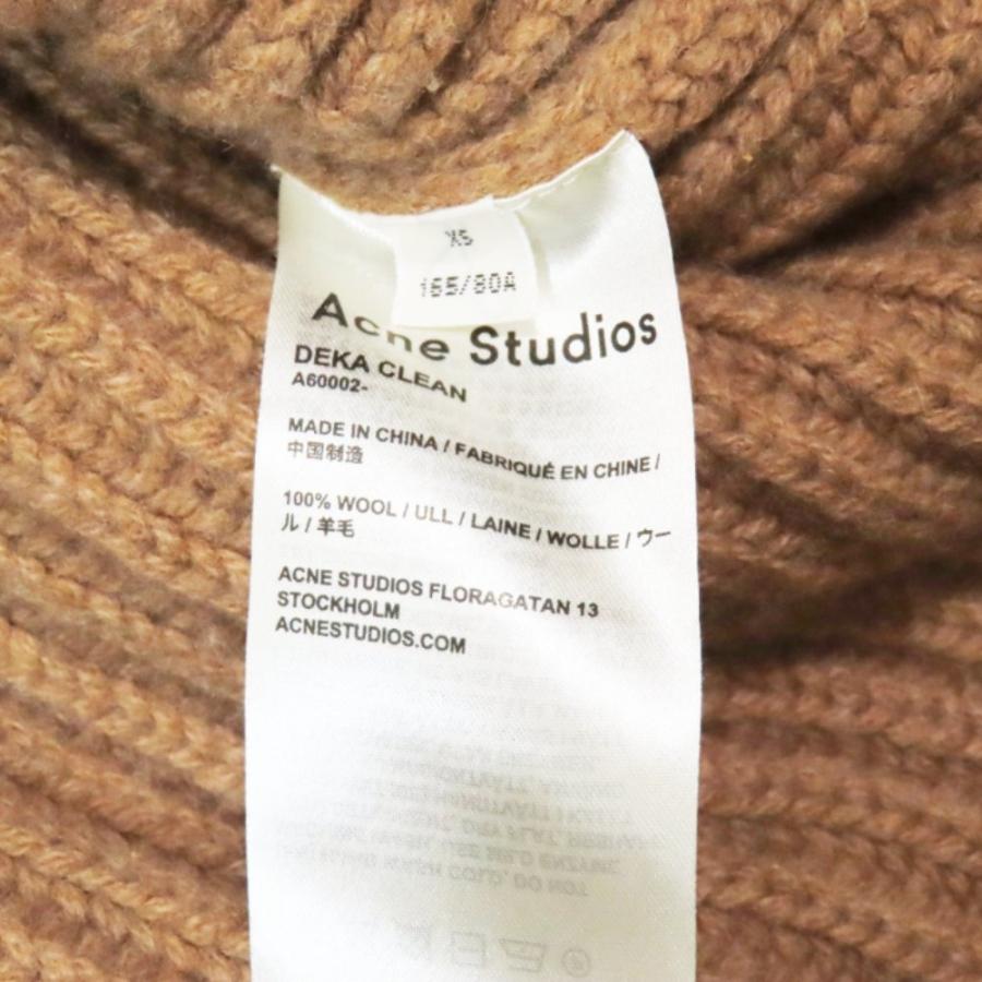 美品 Acne Studios アクネストゥディオズ ウール DEKA リブ ニット ワンピース オーバルネック ミニ丈 プルオーバー XS 茶 レディース 古着 中古 | Acne Studios | 06