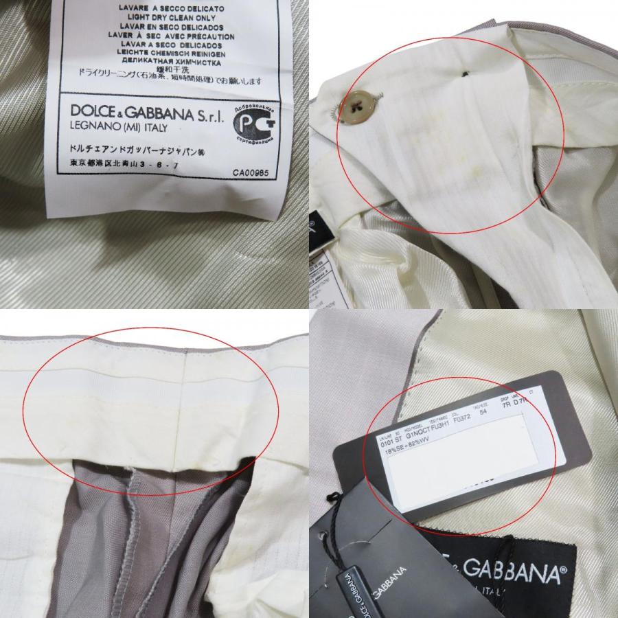 未使用 DOLCE&GABBANA ドルチェアンドガッバーナ スーツ セットアップ テーラードジャケット テーパードパンツ 54 グレー メンズ 古着 中古 USED DOLCE&GABBANA（ドルチェ & ガッバーナ） 未使用 ドルチェアンド