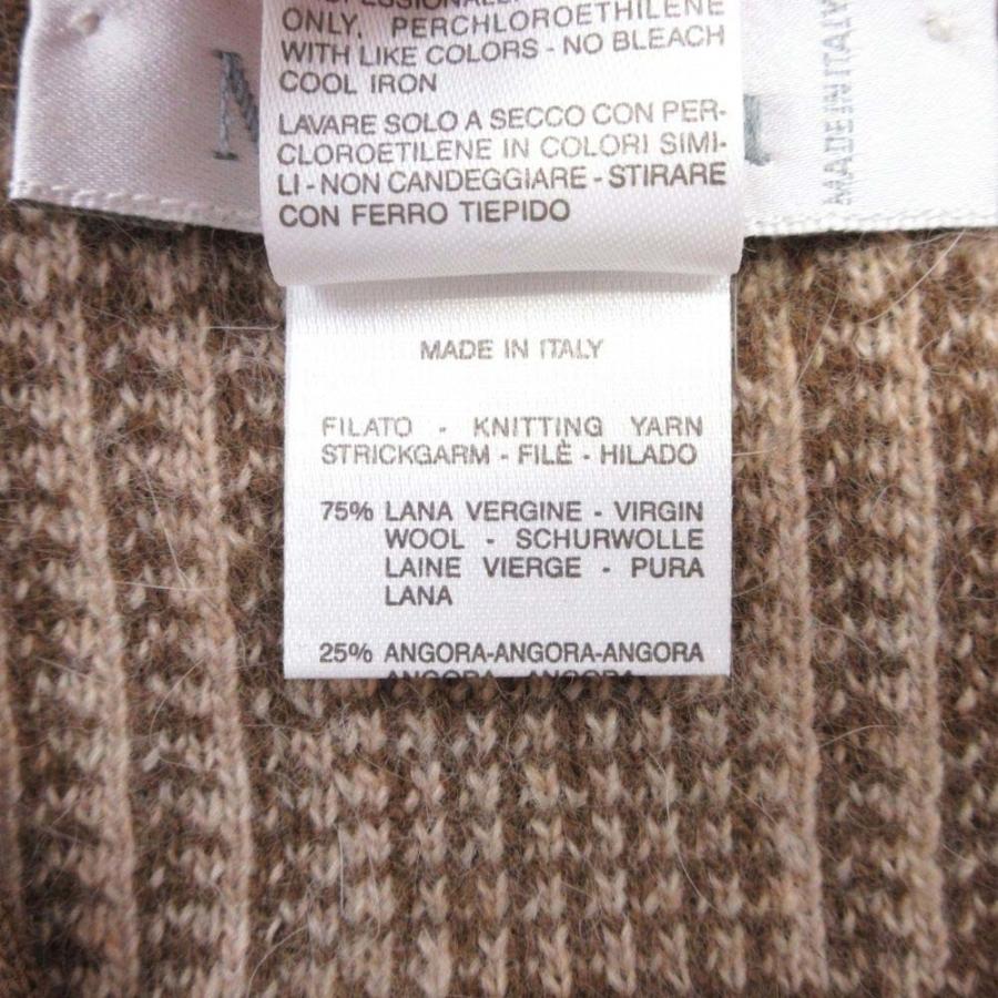 美品 Max Mara マックスマーラ 白タグ グレンチェック ニットベスト アンゴラブレンド ジレ Vネック S ベージュ レディース 古着 中古 | Max Mara | 06
