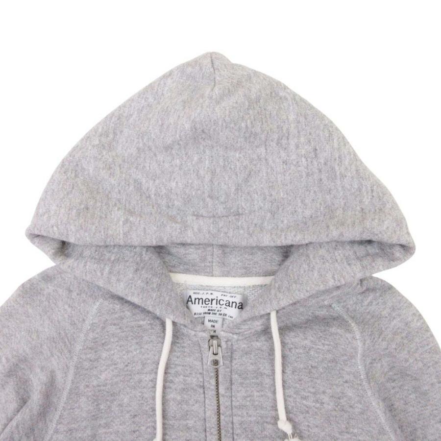 AMERICANA（アメリカーナ） 良品 スウェット パーカー ダブルジップ 裏 