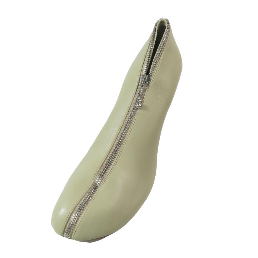 未使用 BURBERRY バーバリー ダニエル・リー Baby Zip 100mm レザー パンプス ベイビージップ ヒール 靴 シューズ ライトグリーン 39 レディース 古着 中古_3