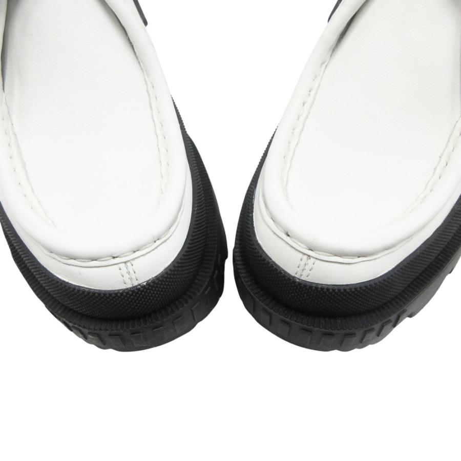 未使用 MONCLER モンクレール Mon Wallabee ワラビー ブーツ シューズ 靴 レザー バイカラー ロゴ サイズ35 22cm 白 黒 レディース 古着 中古 | MONCLER | 06