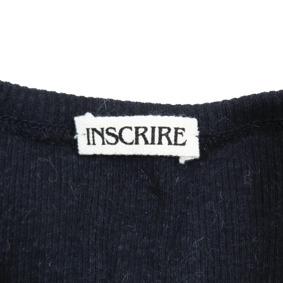 美品 INSCRIRE アンスクリア ONLY ARK 別注 Open L/S Tee ニット ハーフジップ カットソー 長袖 トップス ネイビー M レディース 古着 中古 | INSCRIRE | 03