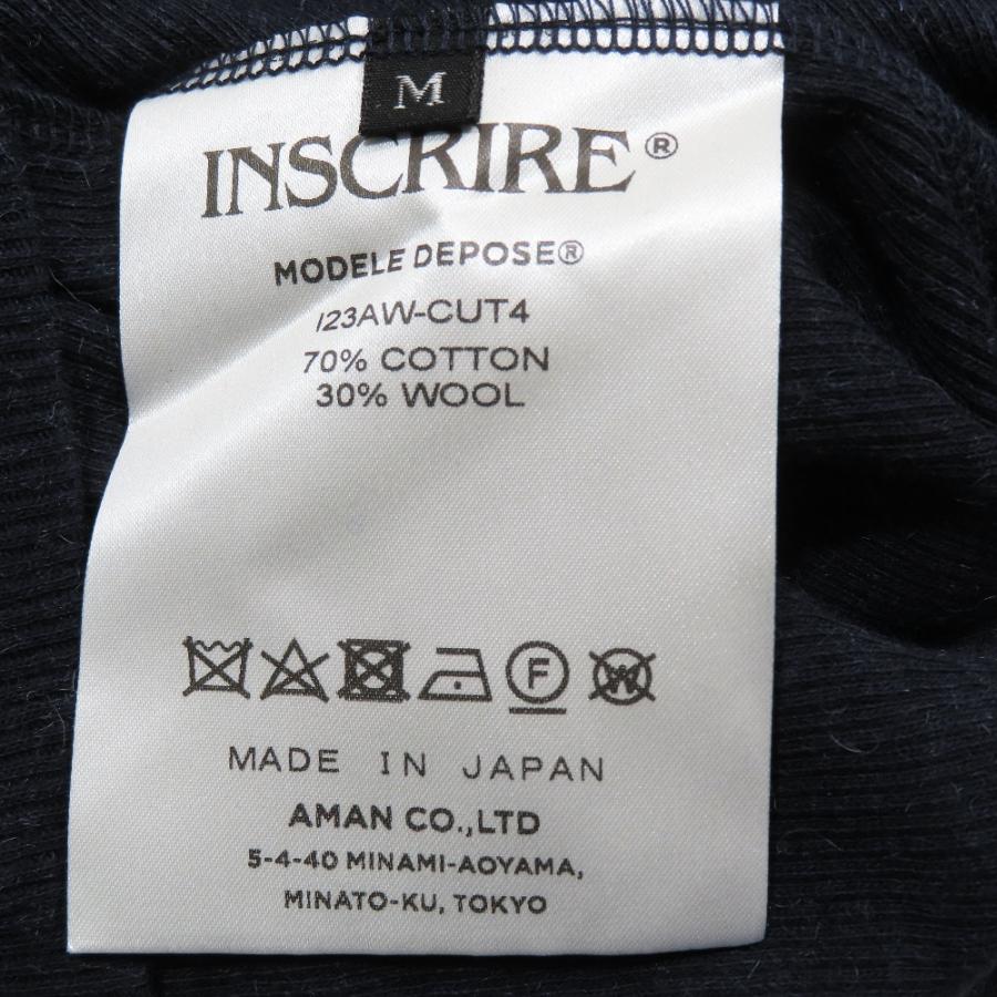美品 INSCRIRE アンスクリア ONLY ARK 別注 Open L/S Tee ニット ハーフジップ カットソー 長袖 トップス ネイビー M レディース 古着 中古 | INSCRIRE | 04