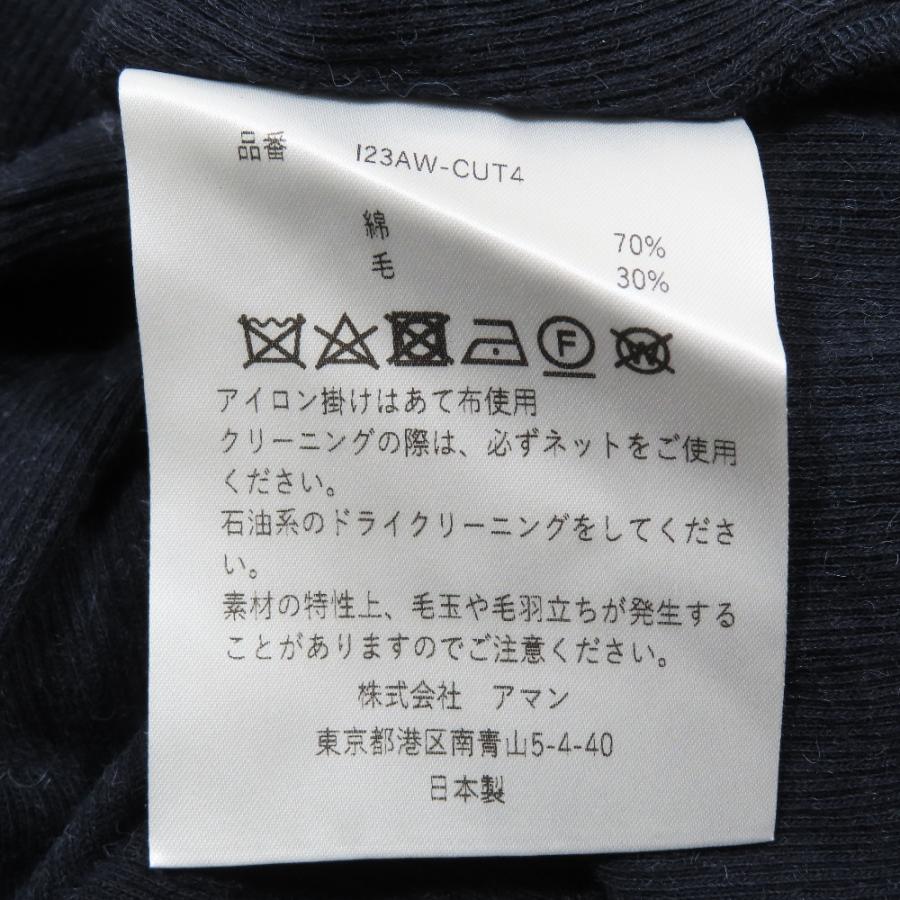 美品 INSCRIRE アンスクリア ONLY ARK 別注 Open L/S Tee ニット ハーフジップ カットソー 長袖 トップス ネイビー M レディース 古着 中古 | INSCRIRE | 05